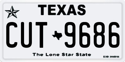 TX license plate CUT9686