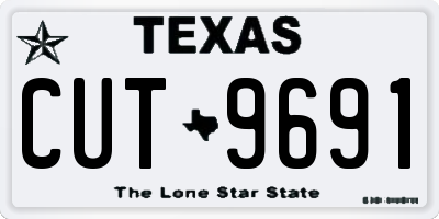 TX license plate CUT9691