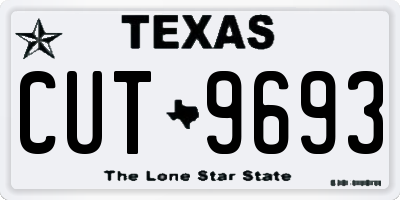 TX license plate CUT9693