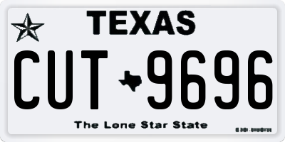 TX license plate CUT9696