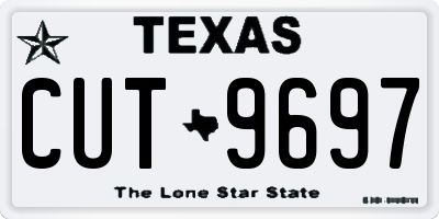 TX license plate CUT9697