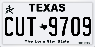 TX license plate CUT9709