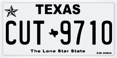 TX license plate CUT9710