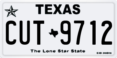 TX license plate CUT9712