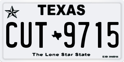 TX license plate CUT9715