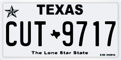 TX license plate CUT9717