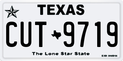 TX license plate CUT9719