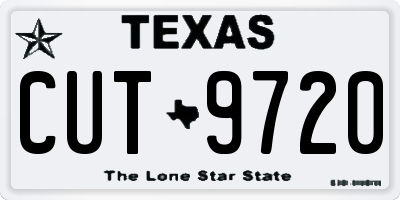 TX license plate CUT9720