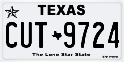 TX license plate CUT9724