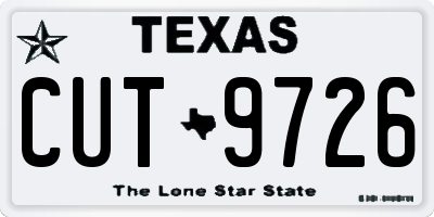 TX license plate CUT9726