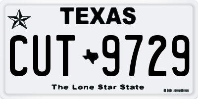 TX license plate CUT9729