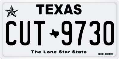 TX license plate CUT9730