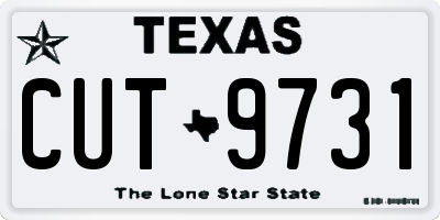 TX license plate CUT9731