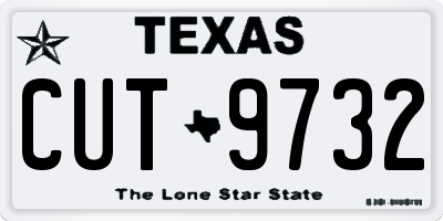 TX license plate CUT9732