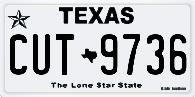 TX license plate CUT9736