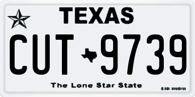 TX license plate CUT9739