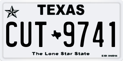 TX license plate CUT9741