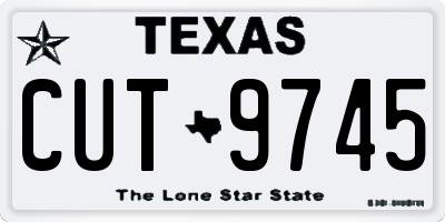 TX license plate CUT9745