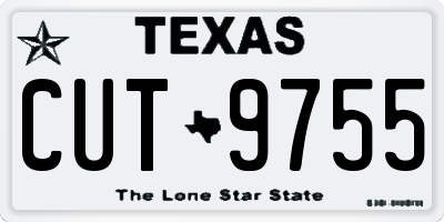 TX license plate CUT9755