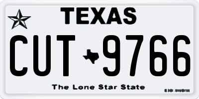 TX license plate CUT9766