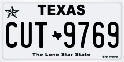 TX license plate CUT9769