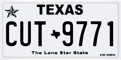 TX license plate CUT9771