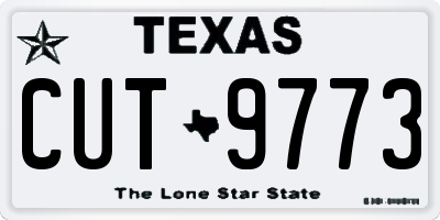 TX license plate CUT9773