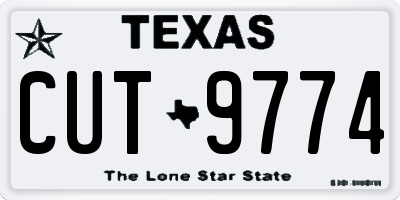TX license plate CUT9774