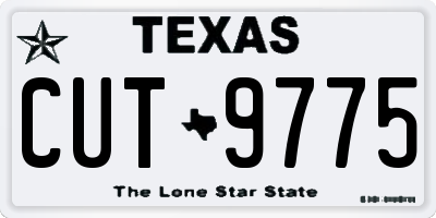 TX license plate CUT9775