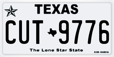 TX license plate CUT9776