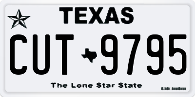 TX license plate CUT9795