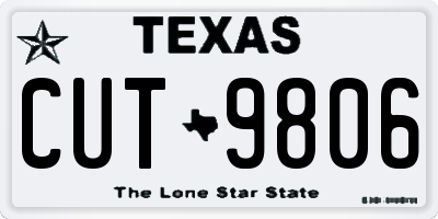TX license plate CUT9806
