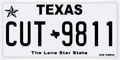 TX license plate CUT9811