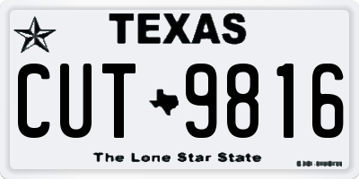TX license plate CUT9816