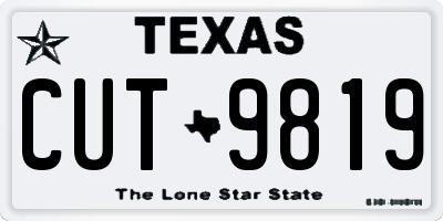 TX license plate CUT9819