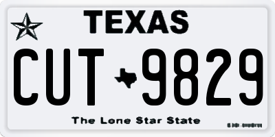 TX license plate CUT9829