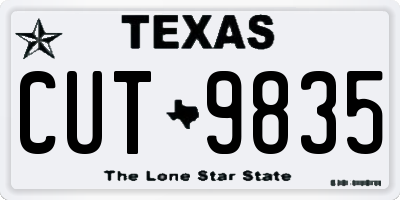 TX license plate CUT9835