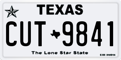 TX license plate CUT9841