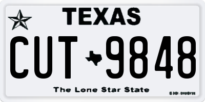 TX license plate CUT9848