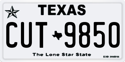 TX license plate CUT9850