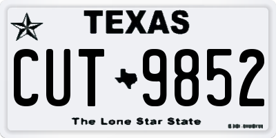 TX license plate CUT9852