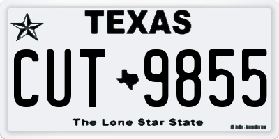 TX license plate CUT9855