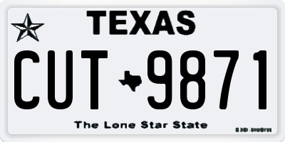 TX license plate CUT9871