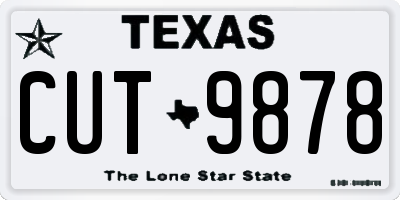 TX license plate CUT9878