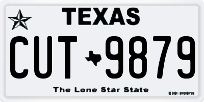 TX license plate CUT9879
