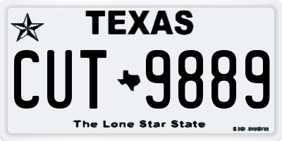 TX license plate CUT9889