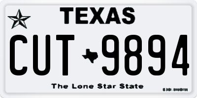 TX license plate CUT9894