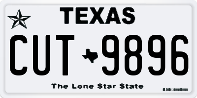 TX license plate CUT9896