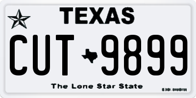 TX license plate CUT9899
