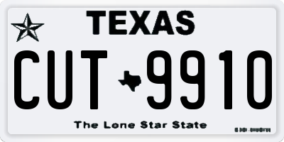 TX license plate CUT9910